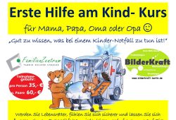 Plakat für Kurs Erste Hilfe am Kind